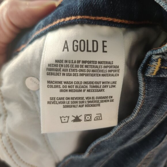 AGOLDE Jaden Distressed High Rise Frayed Denim Shorts Size 30 - Picture 9 of 10